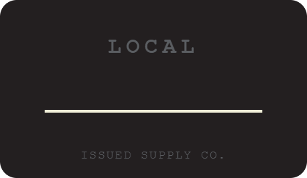 Home Issued Supply Co. LOCAL fill-in badge decal